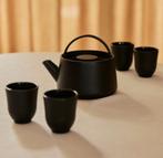 Nieuw! Serax theepot en kopjes van Sergio Herman zwart 186,-, Overige materialen, Nieuw, Ophalen of Verzenden, Effen