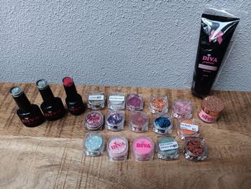Diva nailart glitters met gellac en easygel beschikbaar voor biedingen