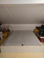 Tweepersoonsbed Ikea Malm 160x200, Huis en Inrichting, Slaapkamer | Bedden, Ophalen, Gebruikt, Wit, Tweepersoons