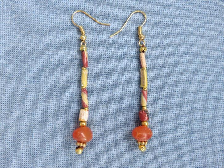 Romeinse rijk - oorhangers van glas - bodemvondst, Sieraden, Tassen en Uiterlijk, Antieke sieraden, Oorbellen, Overige materialen