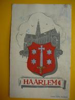 Haarlem. Stadswapen en Groote of St. Bavokerk., Ophalen of Verzenden, Voor 1920, Gelopen, Noord-Holland