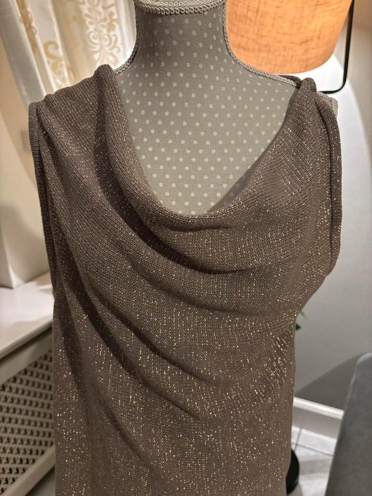 Elegante tuniek met gouddraad - Maat S, Kleding | Dames, Jurken, Zo goed als nieuw, Maat 36 (S), Overige kleuren, Knielengte, Ophalen of Verzenden