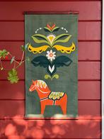 Dalarna paardje wandkleedje Dalahäst Zweden, Ophalen of Verzenden, Huis en Inrichting