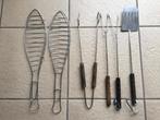Barbecue gereedschap: nieuwe visklemmen z g a nieuwe vorken,, Tuin en Terras, Ophalen of Verzenden, Zo goed als nieuw