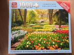 Puzzel 1000 stukjes Flowerbeds in Keukenhof Park King, Hobby en Vrije tijd, Denksport en Puzzels, Ophalen of Verzenden, 500 t/m 1500 stukjes