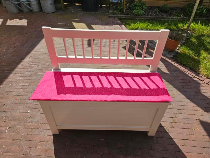 Kinderbankje met Opbergruimte, Tuin en Terras, Tuinbanken, Gebruikt, Hout, Ophalen