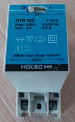Holec beltrafo NTR102; 220V/8V, 0,5A, Ophalen of Verzenden, Gebruikt, Overige typen