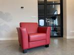 Rode leren fauteuil -  als nieuw!, Xx, Xx, Ophalen of Verzenden, 75 tot 100 cm