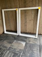 2 Houten Kozijnen - 143x100 cm (Excl. Glas), Doe-het-zelf en Verbouw, Ophalen, Gebruikt, 80 tot 100 cm, Overige typen