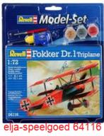 Revell 1:72 Fokker Dr. 1 RodeBaron 64116 modelbouw vliegtuig, Hobby en Vrije tijd, Modelbouw | Vliegtuigen en Helikopters, 1:72 tot 1:144