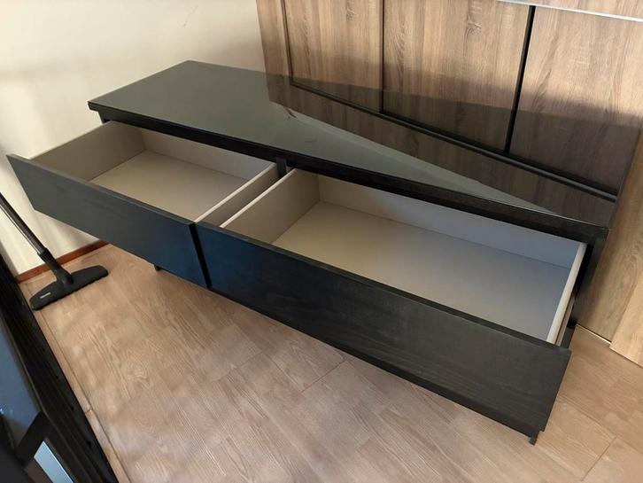 Ikea MALM dressoir (ladekast) met 6 lades. Kleur Zwart., Huis en Inrichting, Kasten | Televisiemeubels, Zo goed als nieuw, Minder dan 100 cm