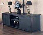 Mat Zwart Meubelset: Tv-kast, Sidetable, Salontafel - €500, Huis en Inrichting, Gebruikt, 100 tot 150 cm, Ophalen of Verzenden