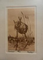 Leuke ets met een Eendenkorf door Piet de Vries (1932-2003), Ophalen of Verzenden