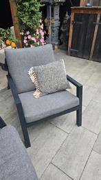 Loungestoel zwart en grijs Aluminium voor buiten, Ophalen, Zo goed als nieuw, Aluminium