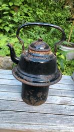 Oude Emaille zakketel koffiepot, Antiek en Kunst, Ophalen