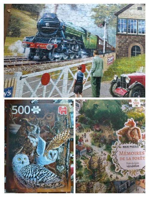 Uilen. Trein en memoires de la foret puzzels, Hobby en Vrije tijd, Denksport en Puzzels, Zo goed als nieuw, Ophalen of Verzenden