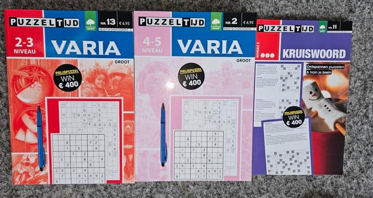 Puzzeltijd Varia groot en kruiswoord, Hobby en Vrije tijd, Denksport en Puzzels, Nieuw, Puzzelboek, Ophalen of Verzenden