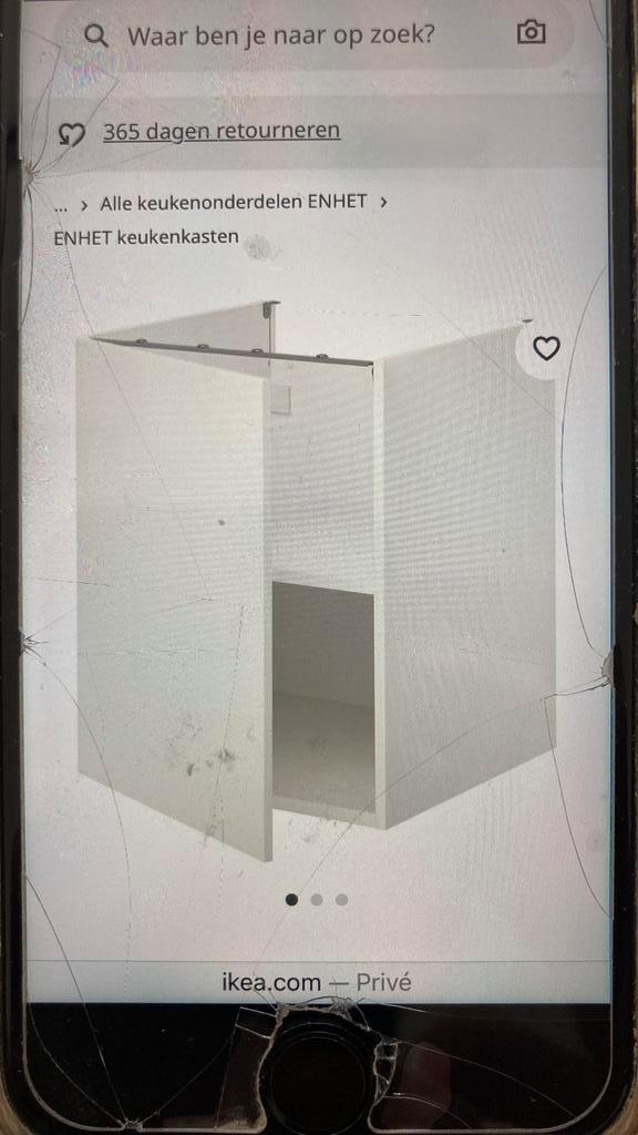 Ikea Enhet onderkast voor spoelbak/deur/plank, wit 60x62x75, Huis en Inrichting, Keuken | Keukenelementen, Gebruikt, Minder dan 100 cm