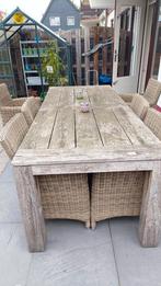 teakhouten tuintafel 2.40x98 cm, Tuin en Terras, Tuinsets en Loungesets, Ophalen, Gebruikt, Teakhout
