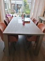 Massief Eiken eettafel 200-100  excl stoelen, Huis en Inrichting, Tafels | Eettafels, Eikenhout, 200 cm of meer, Zo goed als nieuw