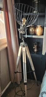 Staande lamp metaaldraad industrieel hout, Ophalen, Hout, 150 tot 200 cm
