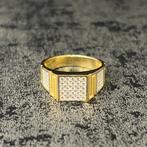 14k gouden ring heren prachtig versace model, Ophalen of Verzenden, Nieuw, Goud, Dame