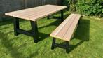 Robuuste tuintafel met Bank – Douglas Hout & Staal, Ophalen, Nieuw, Rechthoekig, Hout