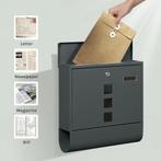 Hangende Metalen Brievenbus met Slot en Naamplaatje, Tuin en Terras, Brievenbussen, Niet ingevuld, Verzenden, Niet ingevuld, Nieuw