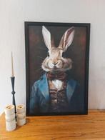 Schilderij "Pietertje" canvas in lijst 60 x 90 hotel chique, Ophalen of Verzenden, Nieuw, 50 tot 75 cm, Schilderij