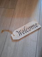 Houten Welcome Bordjen 24x8cm, Antiek en Kunst, Ophalen of Verzenden