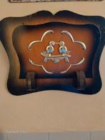 Vintage brievenpost bakje met vogels, Ophalen of Verzenden, Gebruikt, Hout, Overige typen