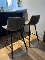 Barkrukken set van 2 antraciet kleur, Huis en Inrichting, Barkrukken, 2 krukken, Ophalen of Verzenden, Zo goed als nieuw, 60 tot 90 cm