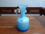 Vintage opaline vaas in blauw, Italie, Antiek en Kunst, Antiek | Glas en Kristal, Ophalen of Verzenden