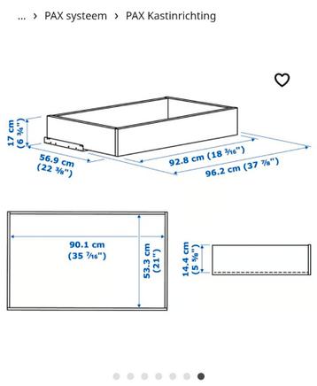 Ikea komplement lade voor Pax kast - afbeelding 5