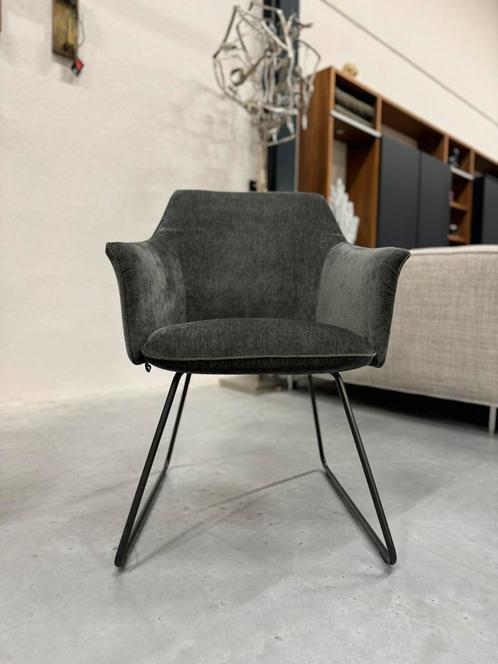 (1) Leolux Mara eetkamerstoel Jab stof design stoel, Huis en Inrichting, Stoelen, Nieuw, Eén, Stof, Grijs, Ophalen of Verzenden