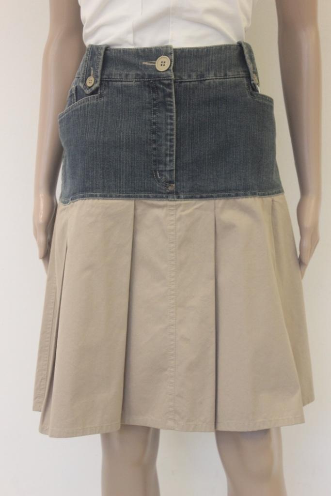René van der Wijck rok maat 46, Kleding | Dames, Rokken, Zo goed als nieuw, Maat 46/48 (XL) of groter, Beige, Boven de knie, Ophalen of Verzenden