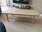 Salontafel, ovaal, licht eiken hout (Listerby, Ikea), Ophalen, Landelijk,  modern,  Bohemian, Ibiza, Scandinavisch, 100 tot 150 cm