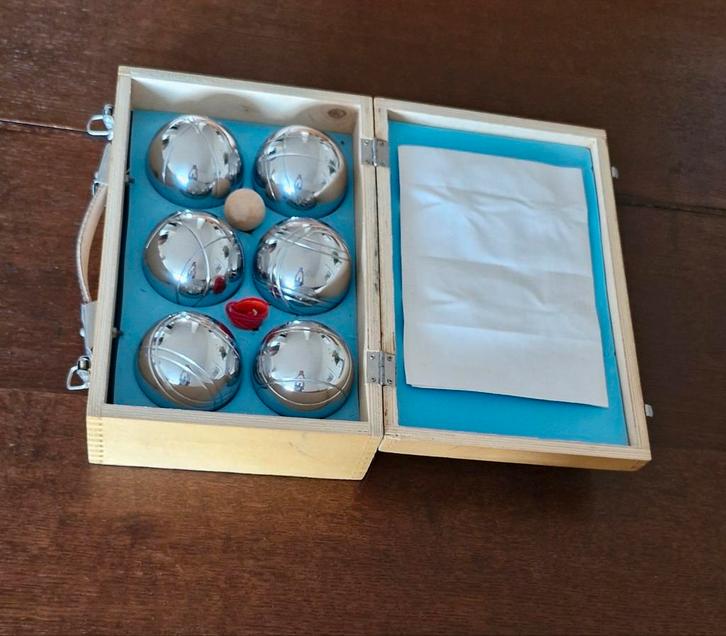 Jeu du boules ballen van metaal, Sport en Fitness, Bowlen, Zo goed als nieuw, Bal, Ophalen of Verzenden