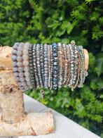 BIBA kralenarmbandjes grijs zilver 3 euro pst nieuw, Sieraden, Tassen en Uiterlijk, Armbanden, Kunststof of Plastic, Nieuw, Ophalen of Verzenden