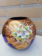 Geschilderd glas van studio karel czechoslovakia 11 cm, Ophalen of Verzenden