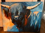 Buffel schilderij, Ophalen, Zo goed als nieuw, Schilderij, 75 cm of meer