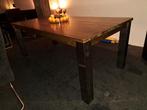 Eettafel met RVS poten - Gebruikt, Huis en Inrichting, Tafels | Eettafels, Ophalen, Gebruikt, 150 tot 200 cm, Vijf personen of meer