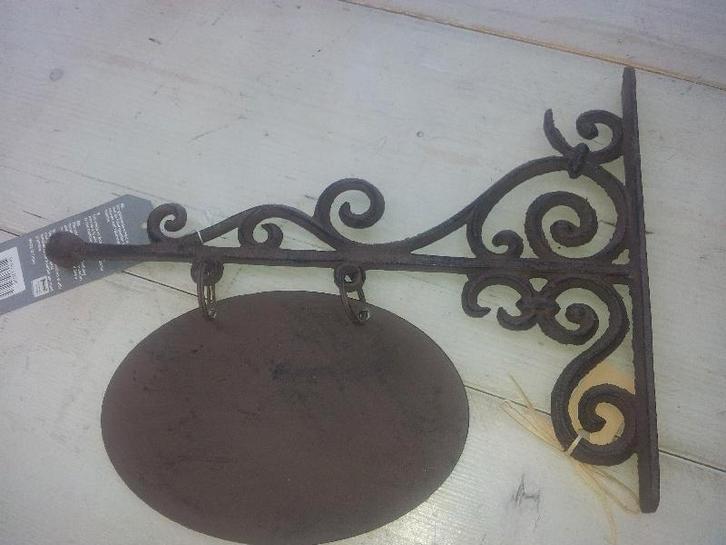 Uithangbord naambord gietijzer, Tuin en Terras, Tuinwanddecoratie, Nieuw, Ophalen of Verzenden