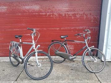 2 ORGINELE GAZELLE HEREN FIETSEN MET LICHT  beschikbaar voor biedingen