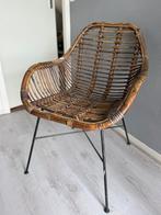 Vintage rotan loungestoel – retro stijl, Ophalen, Zo goed als nieuw, Zwart, Eén