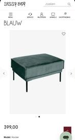 Sissy boy velvet hocker Juke Grijs Blauw The Duchess, Huis en Inrichting, Ophalen, Zo goed als nieuw, Rechthoekig, Stof