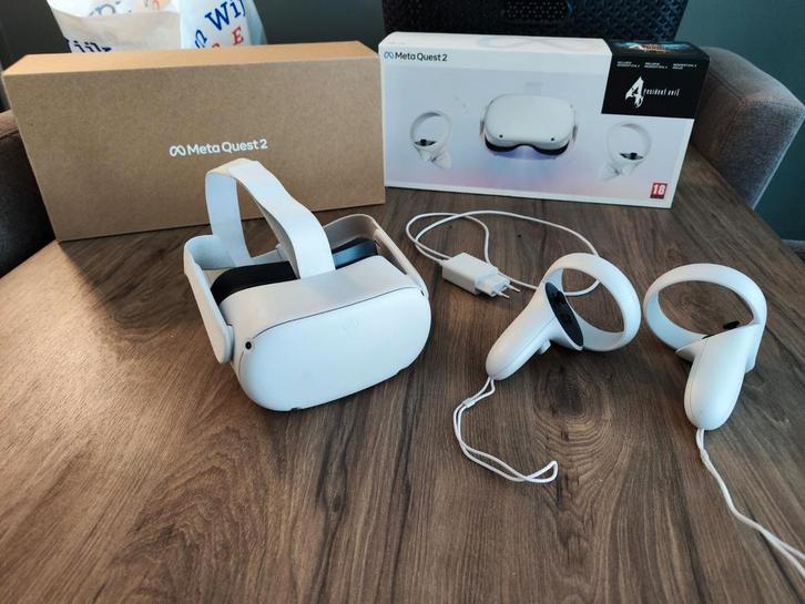 Meta Quest 2 VR bril - 128gb, Spelcomputers en Games, Virtual Reality, Zo goed als nieuw, Pc, VR-bril, Ophalen of Verzenden