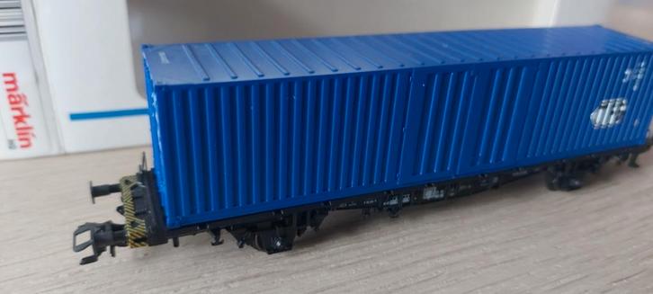 Märklin DB/TFG containerwagen artnr 4768 in ovp, Hobby en Vrije tijd, Modeltreinen | H0, Zo goed als nieuw, Wagon, Wisselstroom