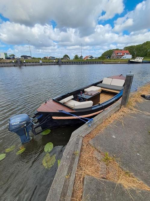 Houtensloep 6 meter , incl 6PK motor en eventueel trailer., Watersport en Boten, Sloepen, Zo goed als nieuw, Tot 10 pk, 6 meter of meer