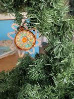 Verlaagd in prijs !! Deukbal, kerst oranje groen, oud,, Diversen, Kerst, Ophalen of Verzenden, Gebruikt